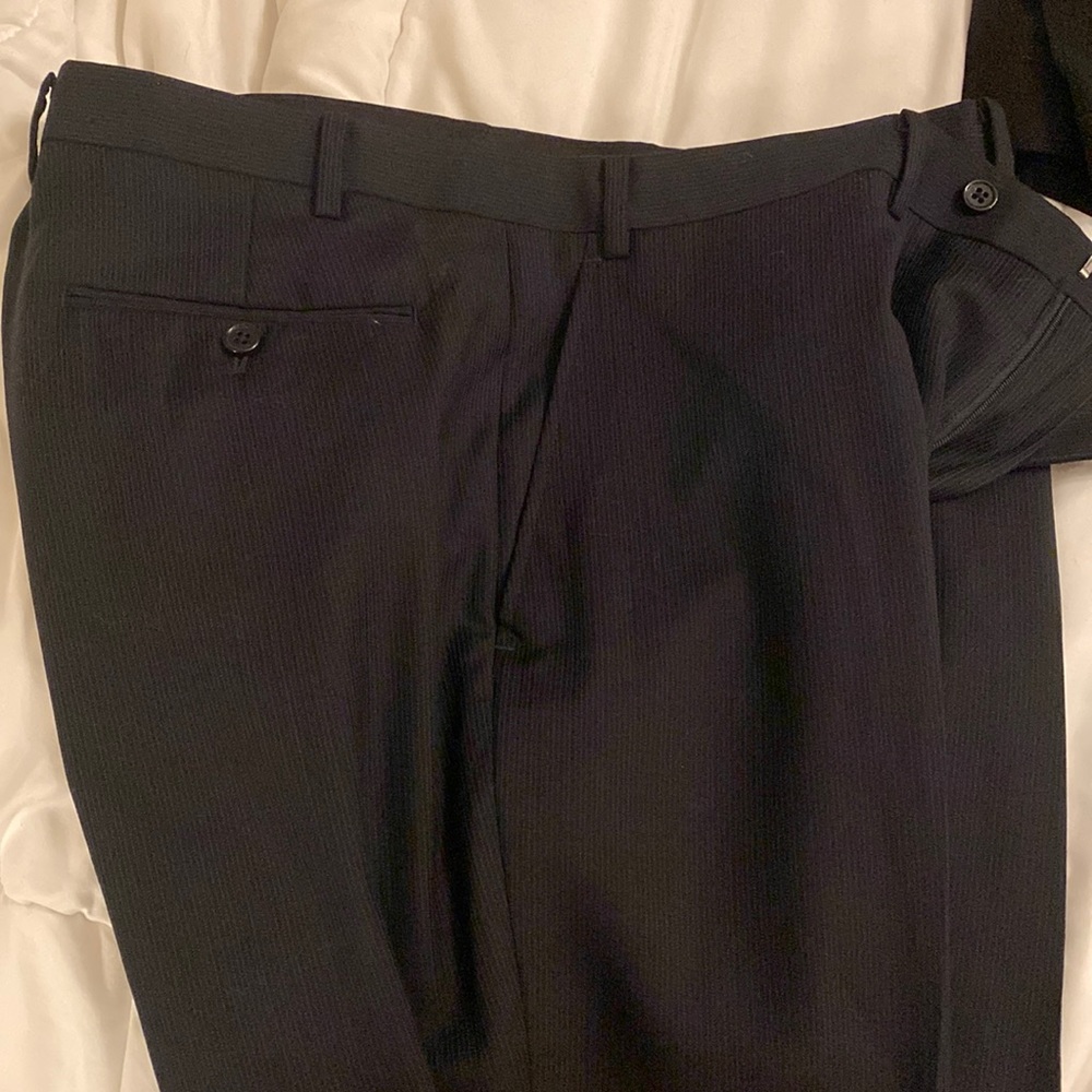 Alfani 100% wool 38 x 30 black dress pants EUC